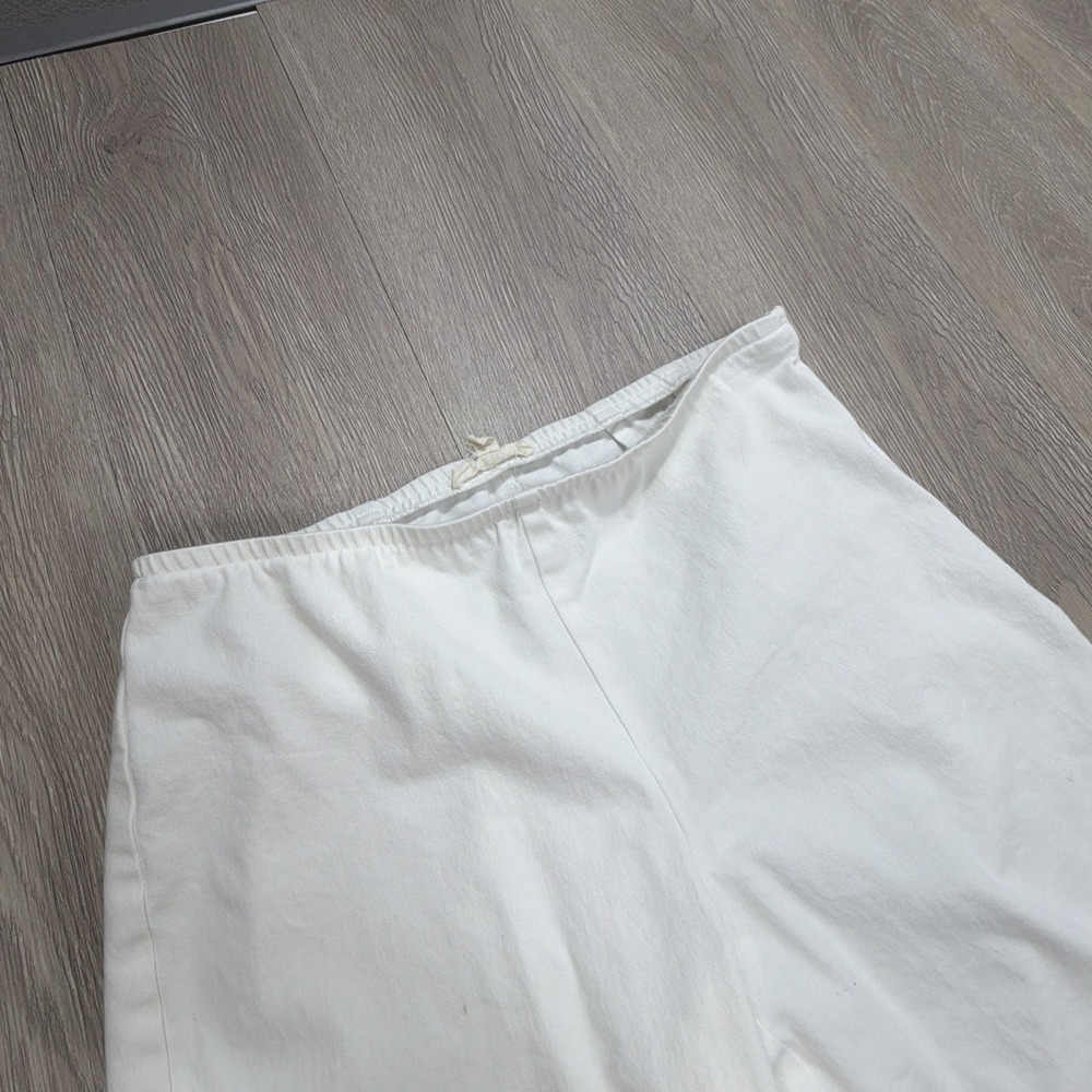 EILEEN FISHER Organic Cotton Ankle Pants In White Petite PP Modern Minimalist - Picture 2 of 11